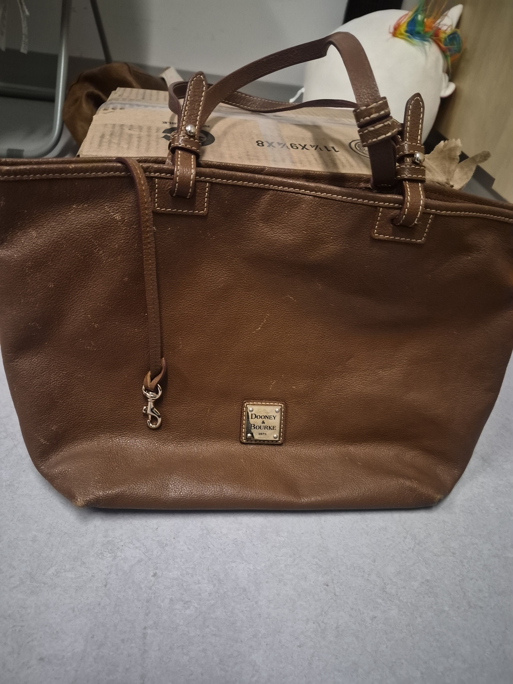 Dooney & Bourke Brown Leather Tote Bag